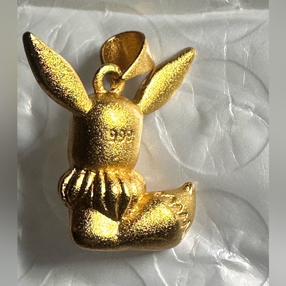 Pokemon Eevee 24K Gold Matte Finish Pendant Necklace Pocket Monsters Anime - Picture 6 of 7
